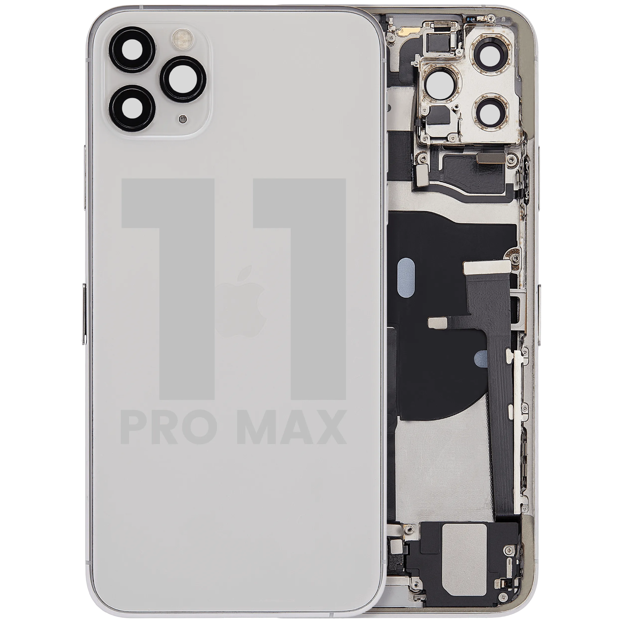 Rückgehäuse mit Ladebuchsen-Flexkabel und Kleinteilen für iPhone 11 Pro Max (Original gebraucht · Zustand A)