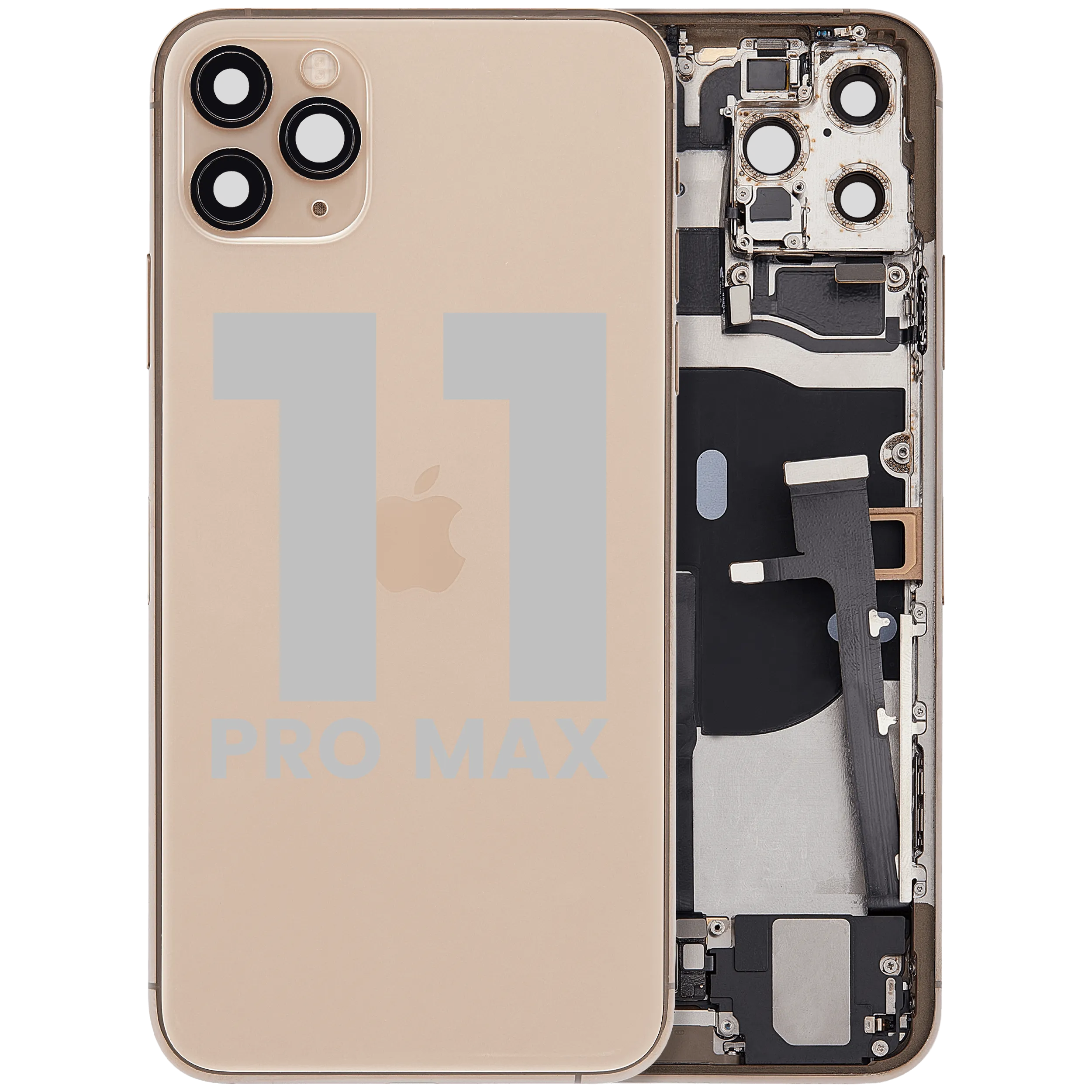 Châssis arrière avec nappe de charge et petites pièces pour iPhone 11 Pro Max (Original d'occasion · grade B)
