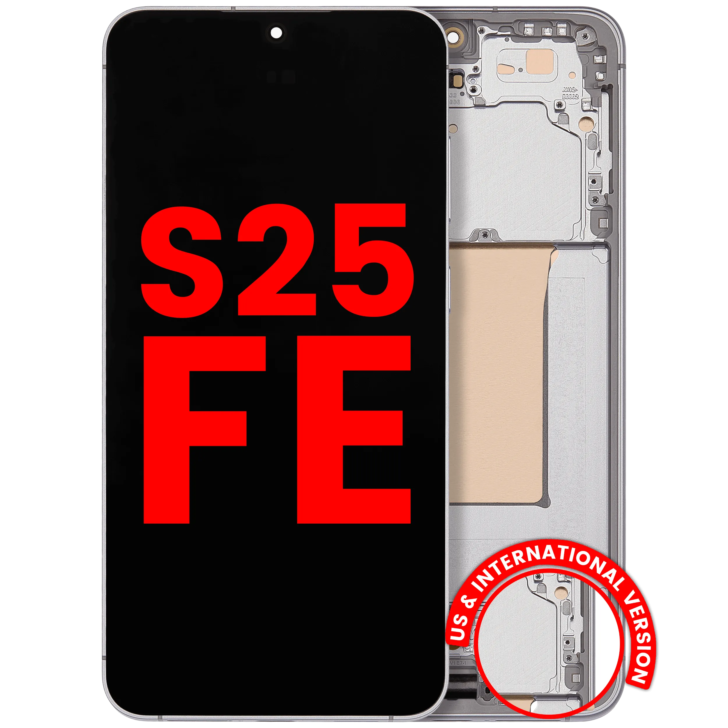 Wyświetlacz OLED z ramką do Samsung Galaxy S25 FE 5G (wersja USA i międzynarodowa) (Zamiennik Plus)