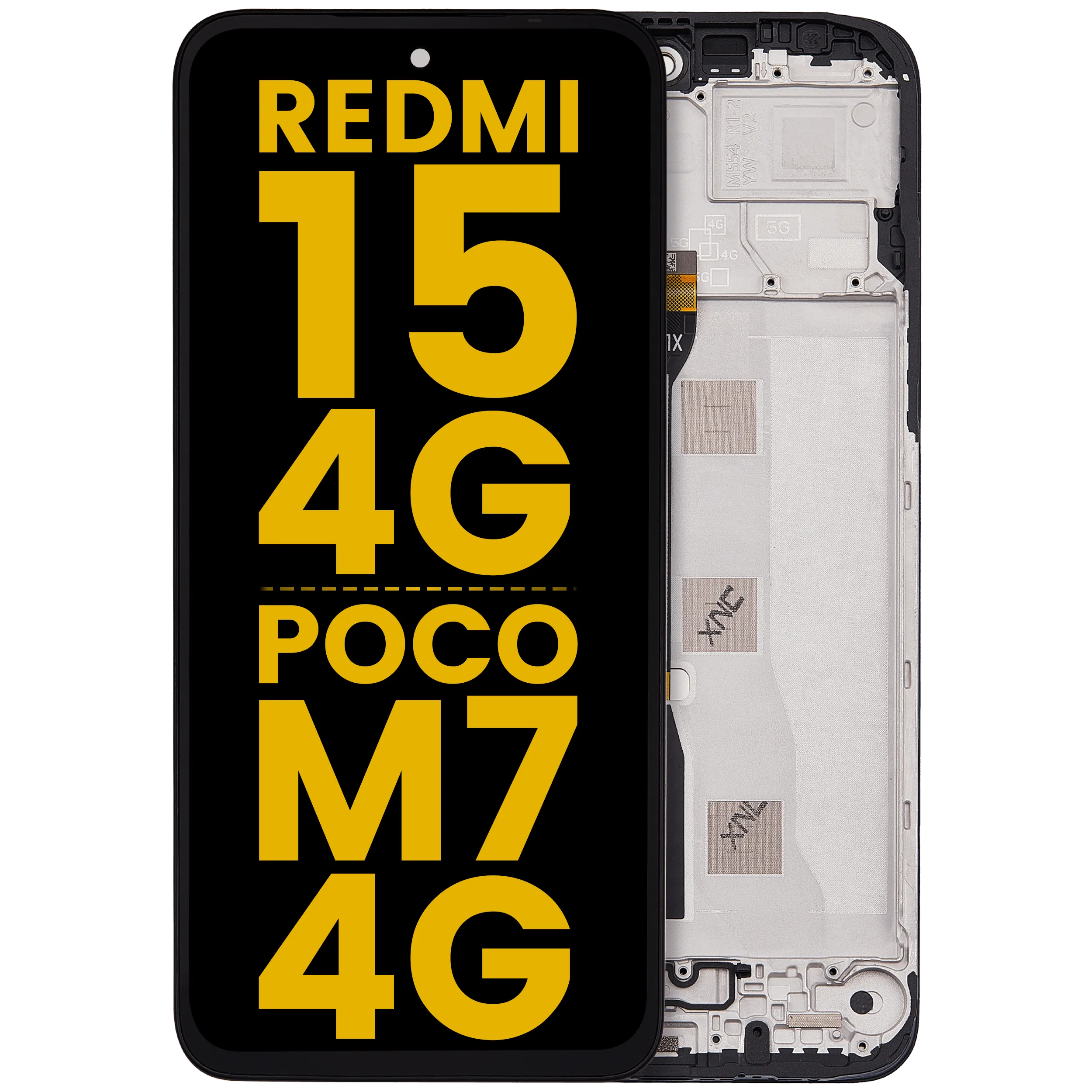 Écran LCD avec cadre pour Xiaomi Redmi 15 4G / Poco M7 4G (Reconditionné)