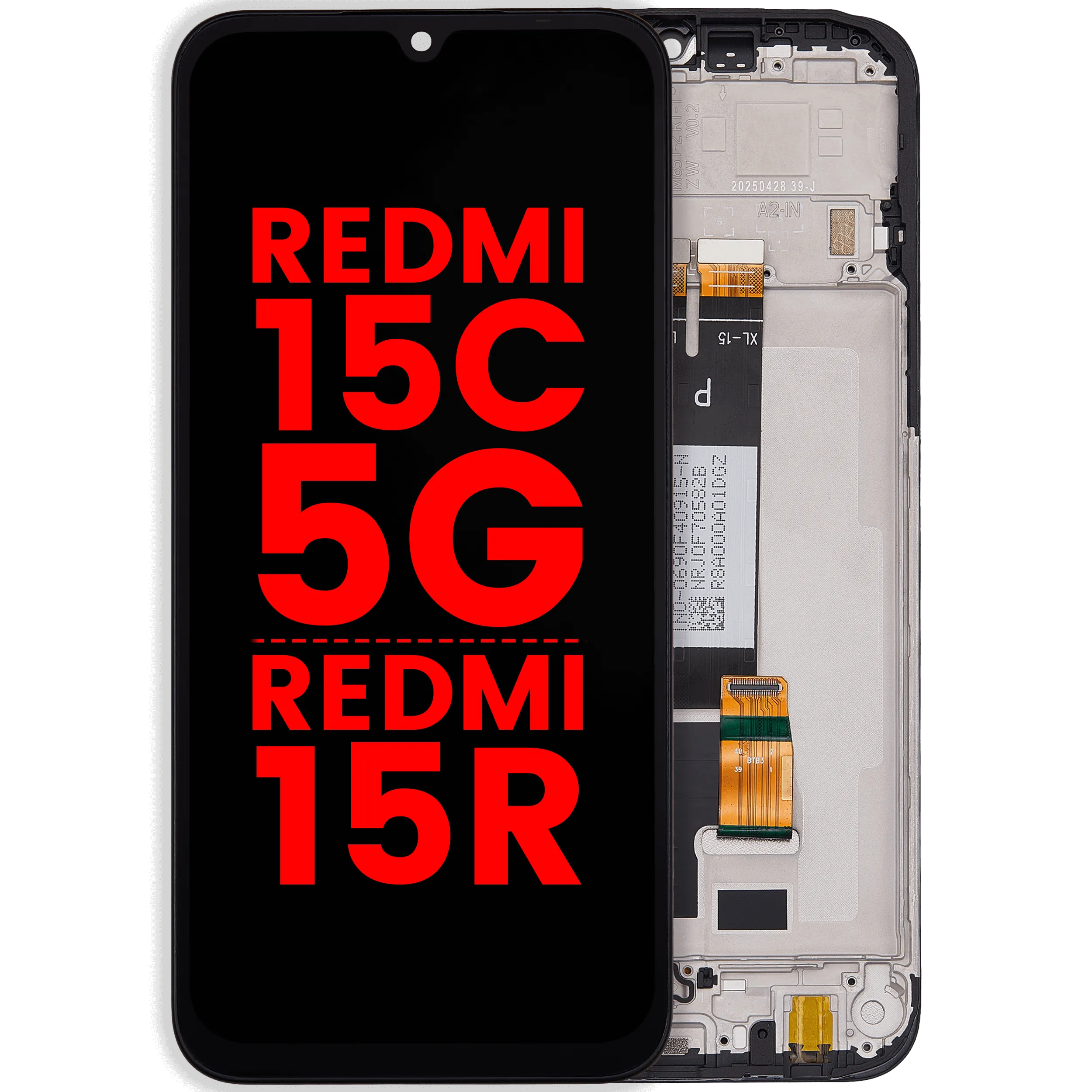 Écran LCD avec cadre pour Xiaomi Redmi 15C 5G / Redmi 15R (Compatible Plus)