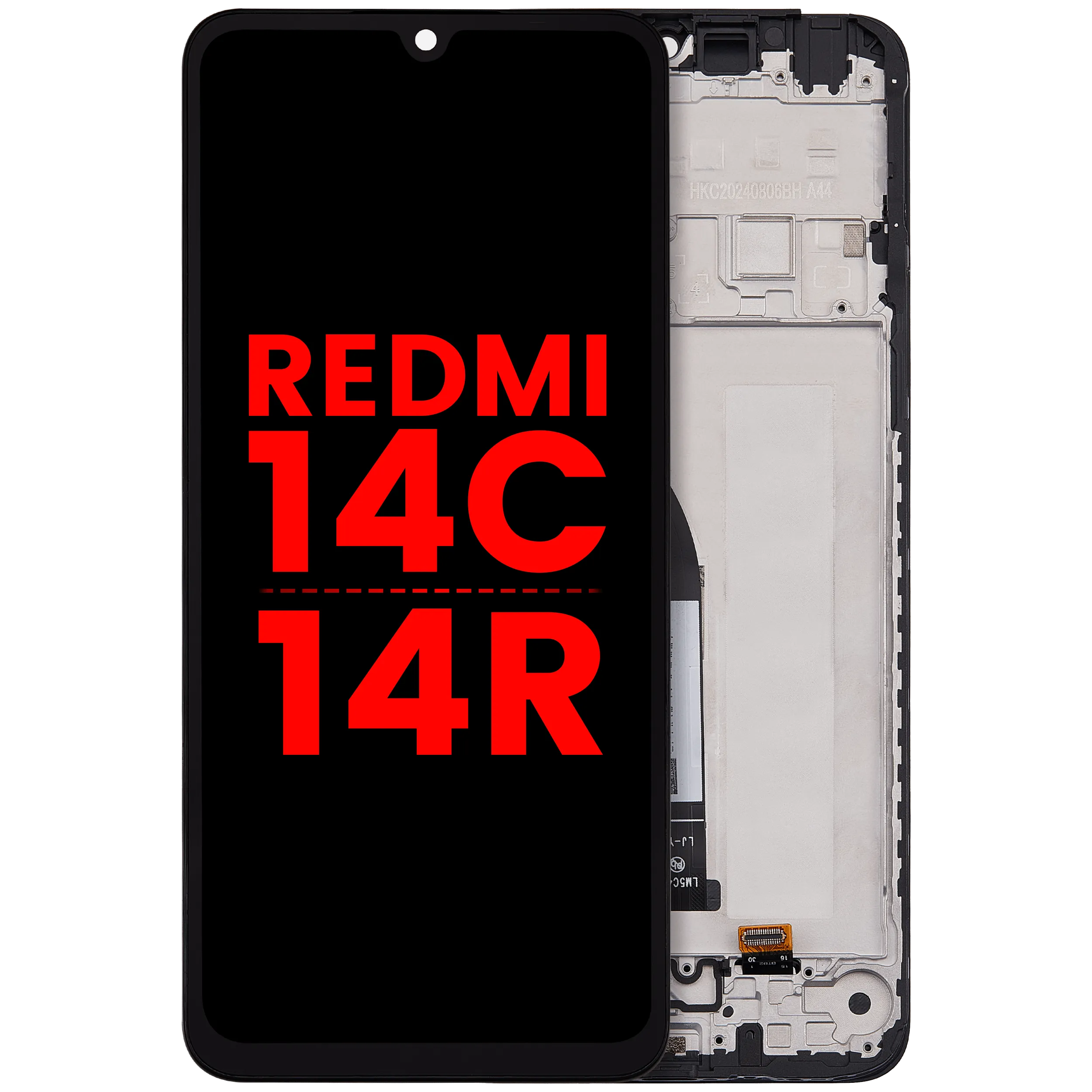 Pantalla LCD con marco para Xiaomi Redmi 14C 5G / Redmi 14R (Compatible Plus)