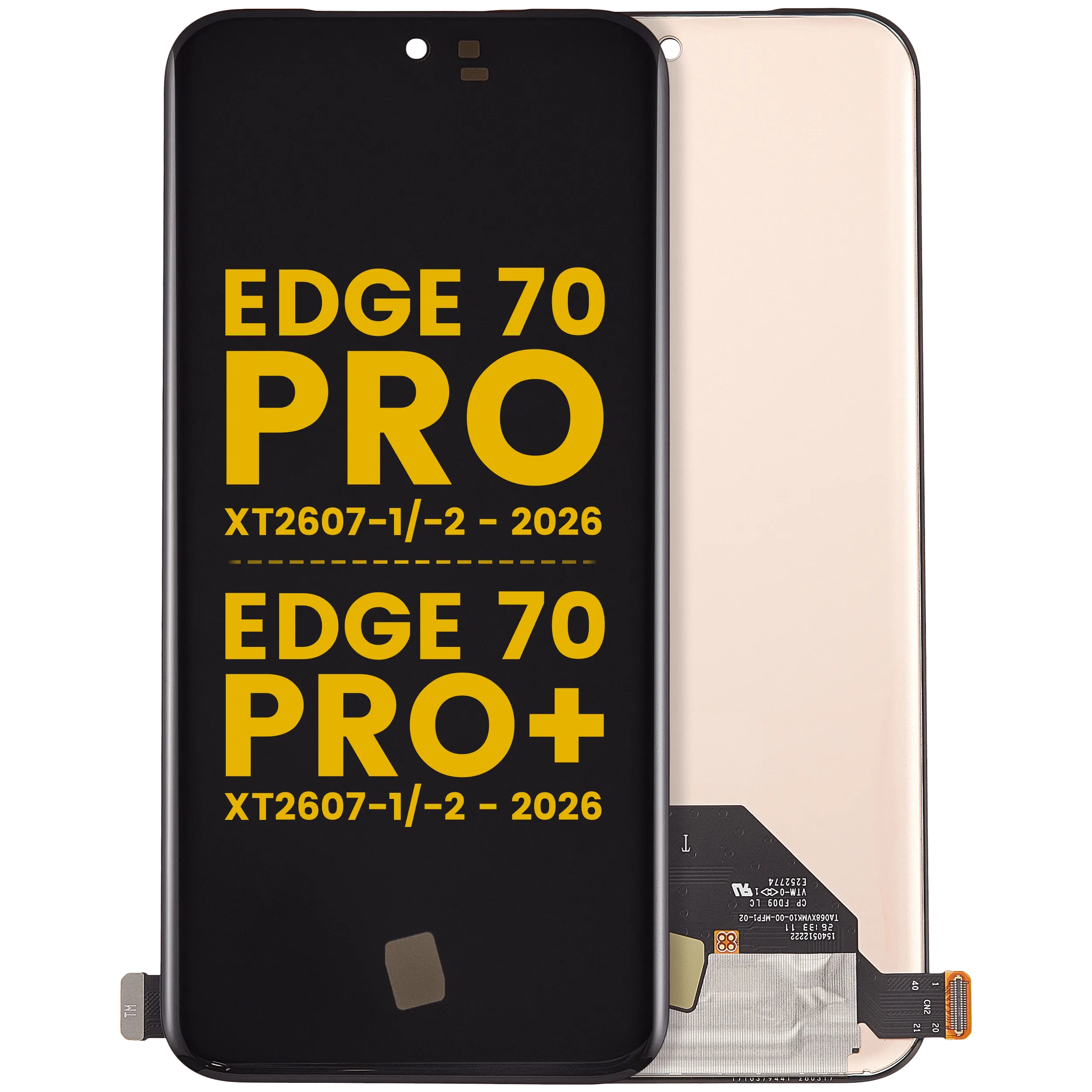 Écran OLED sans cadre pour Motorola Edge 70 Pro (XT2607-1/-2 / 2026) / Edge 70 Pro+ (XT2607-1/-2 / 2026) (Reconditionné)