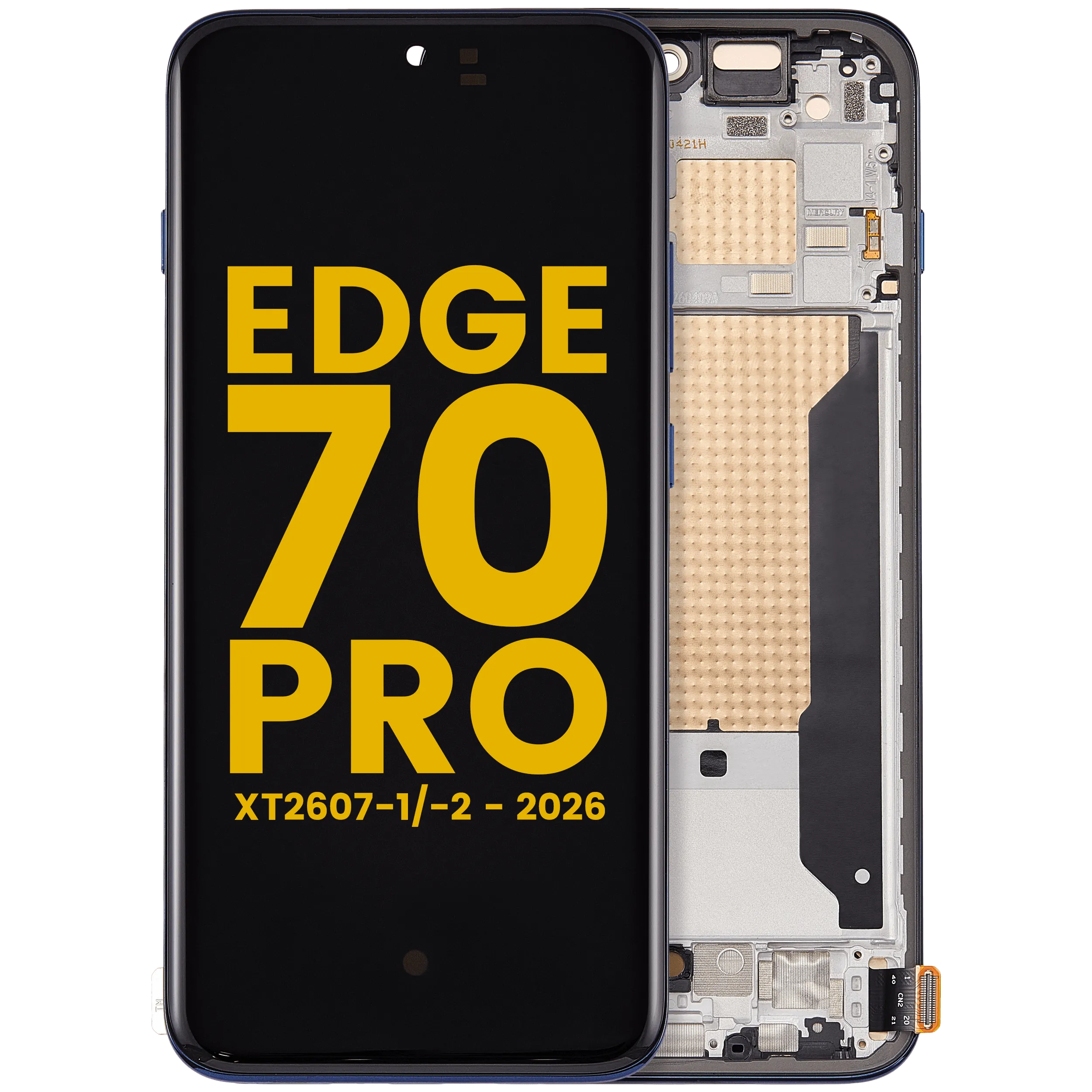 OLED-Display mit Rahmen für Motorola Edge 70 Pro (XT2607-1/-2 / 2026) (Generalüberholt)