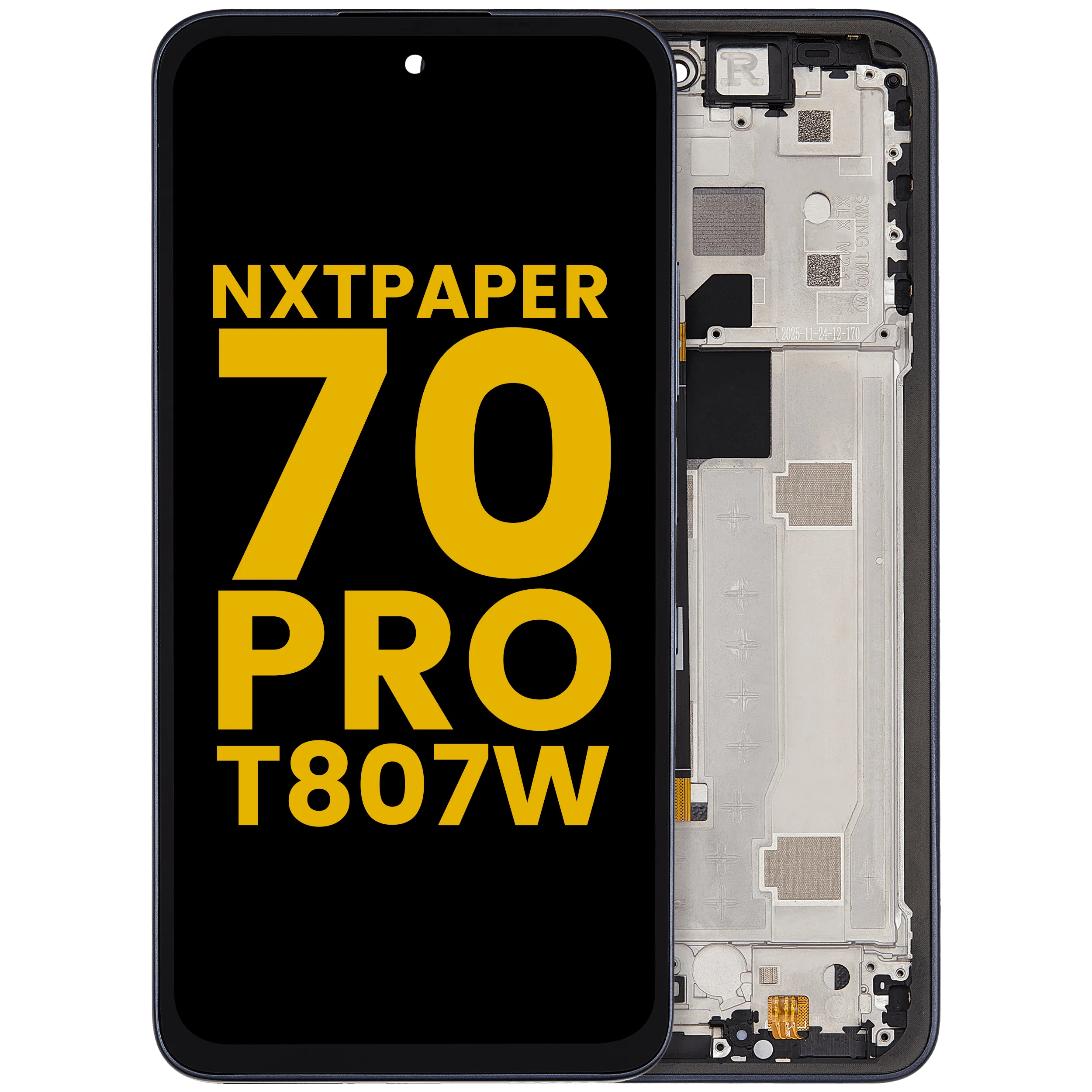 LCD-Display mit Rahmen für TCL NxtPaper 70 Pro 5G (T807W) (Premium)