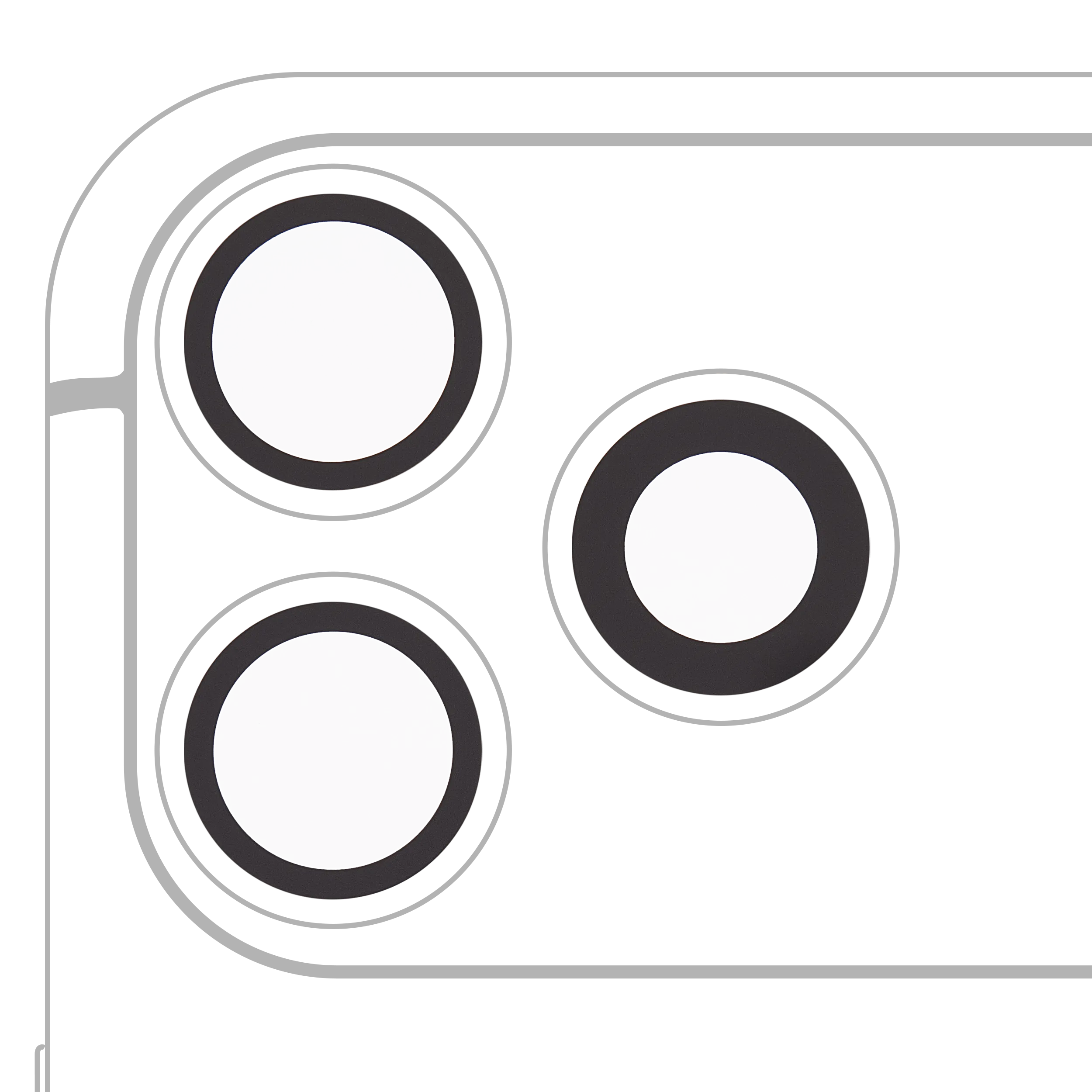 Lente de la cámara trasera (solo cristal) con adhesivo para iPhone 18 Pro / 18 Pro Max (juego de 3) (zafiro real) (Premium)