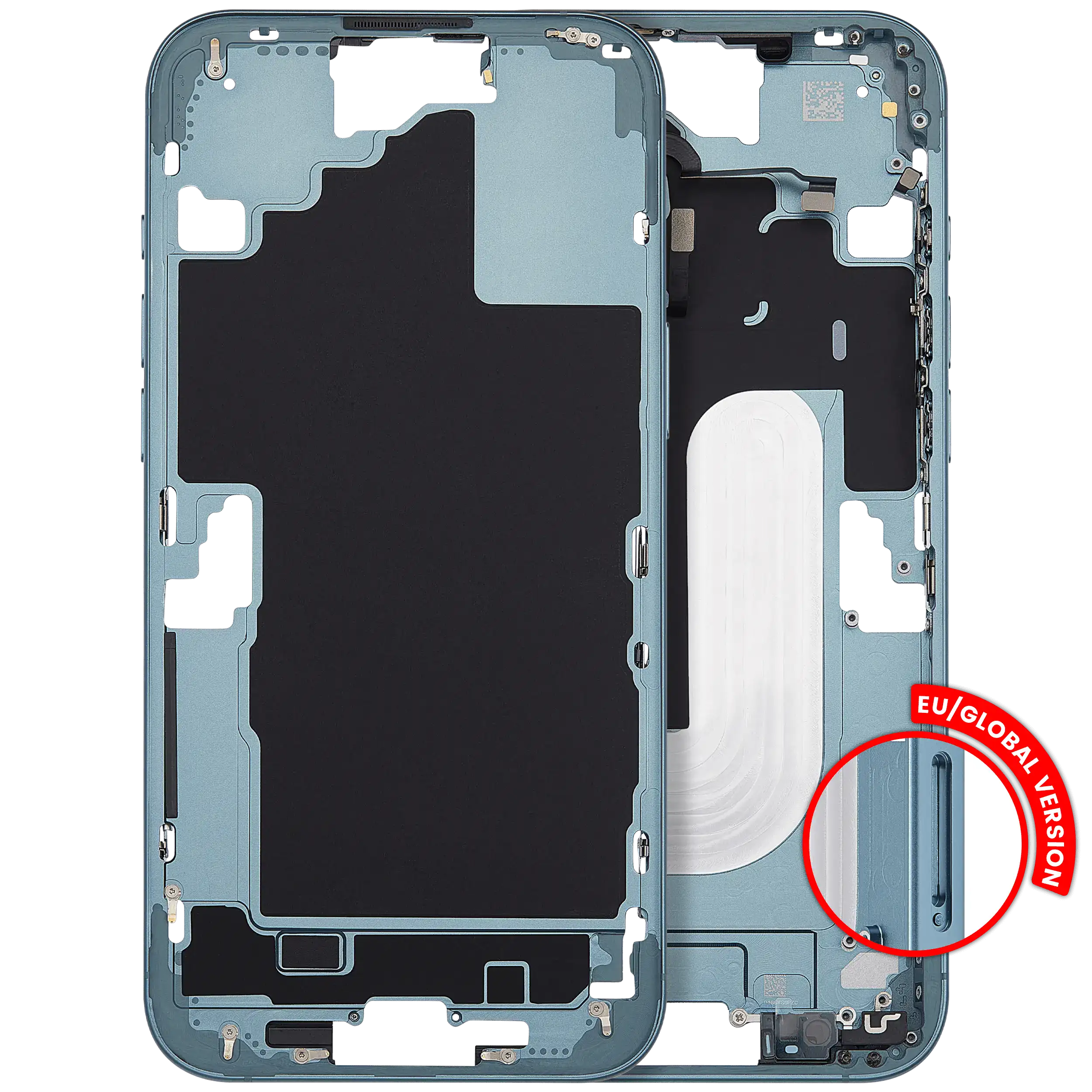 Châssis central avec boutons power et volume pour iPhone 16 Plus (version UE / globale) (Compatible Plus)
