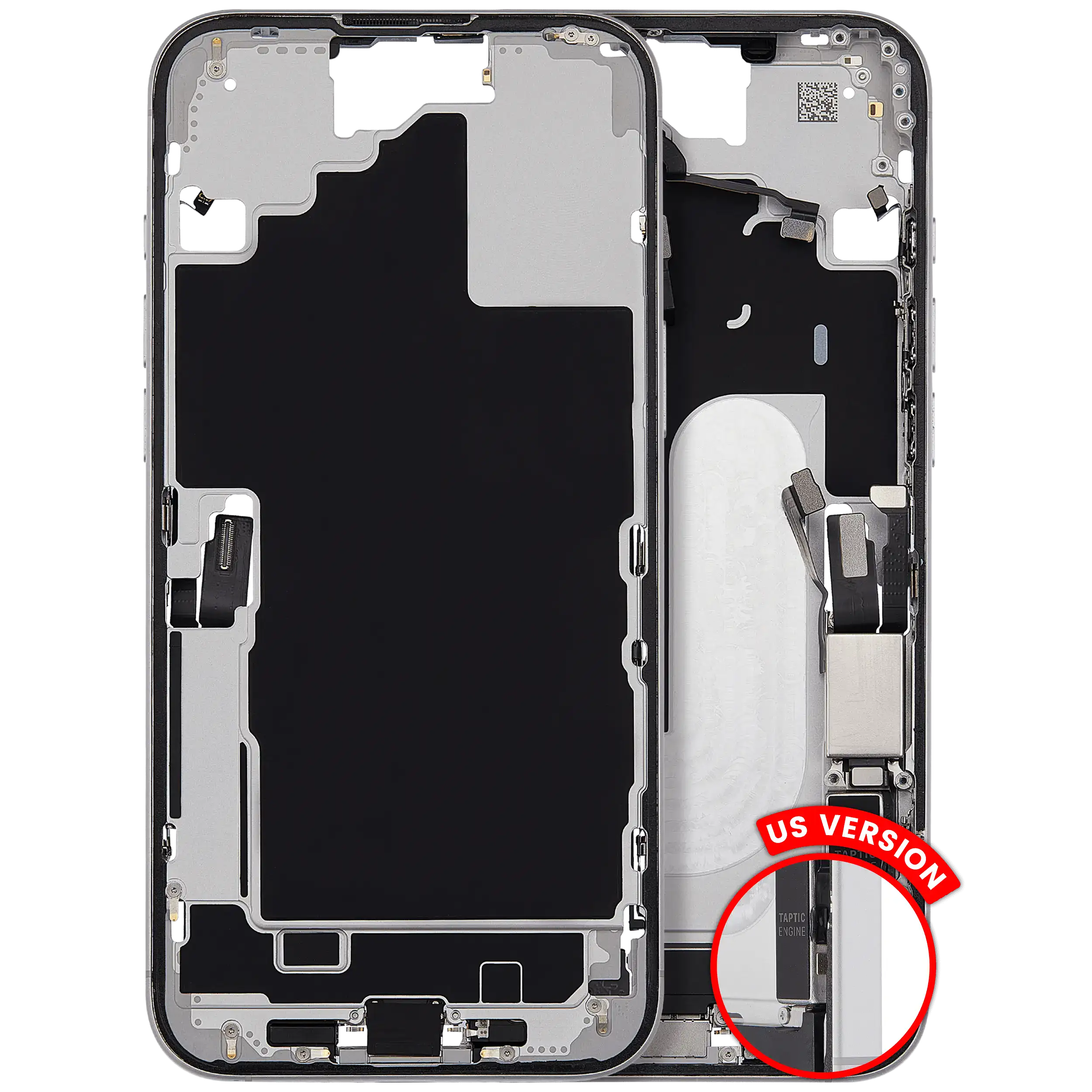 Châssis central avec nappe de charge et petites pièces pour iPhone 16 Plus (version US) (Original d'occasion · grade C)
