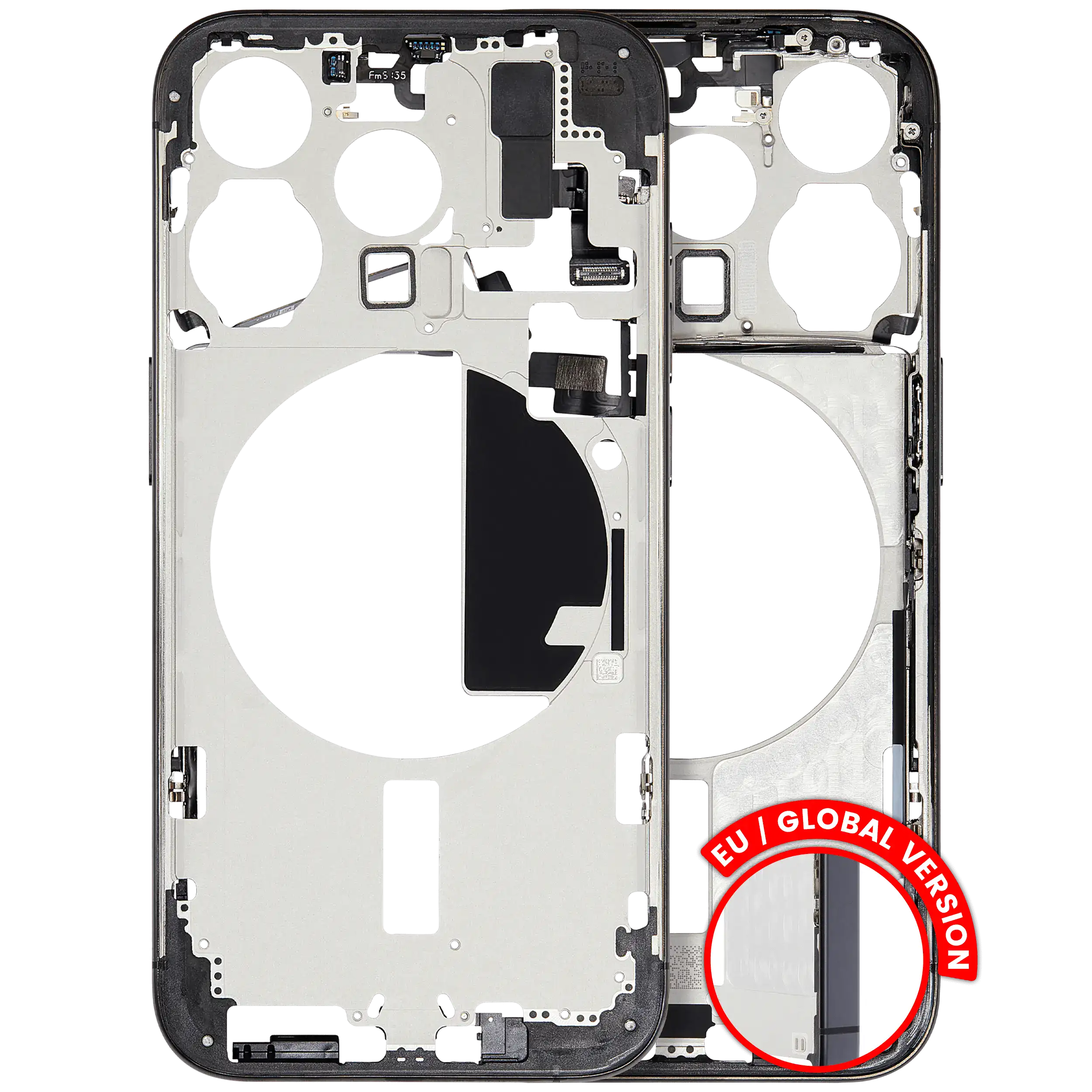 Châssis central avec petites pièces pour iPhone 15 Pro (version UE / globale) (Original d'occasion · grade A)