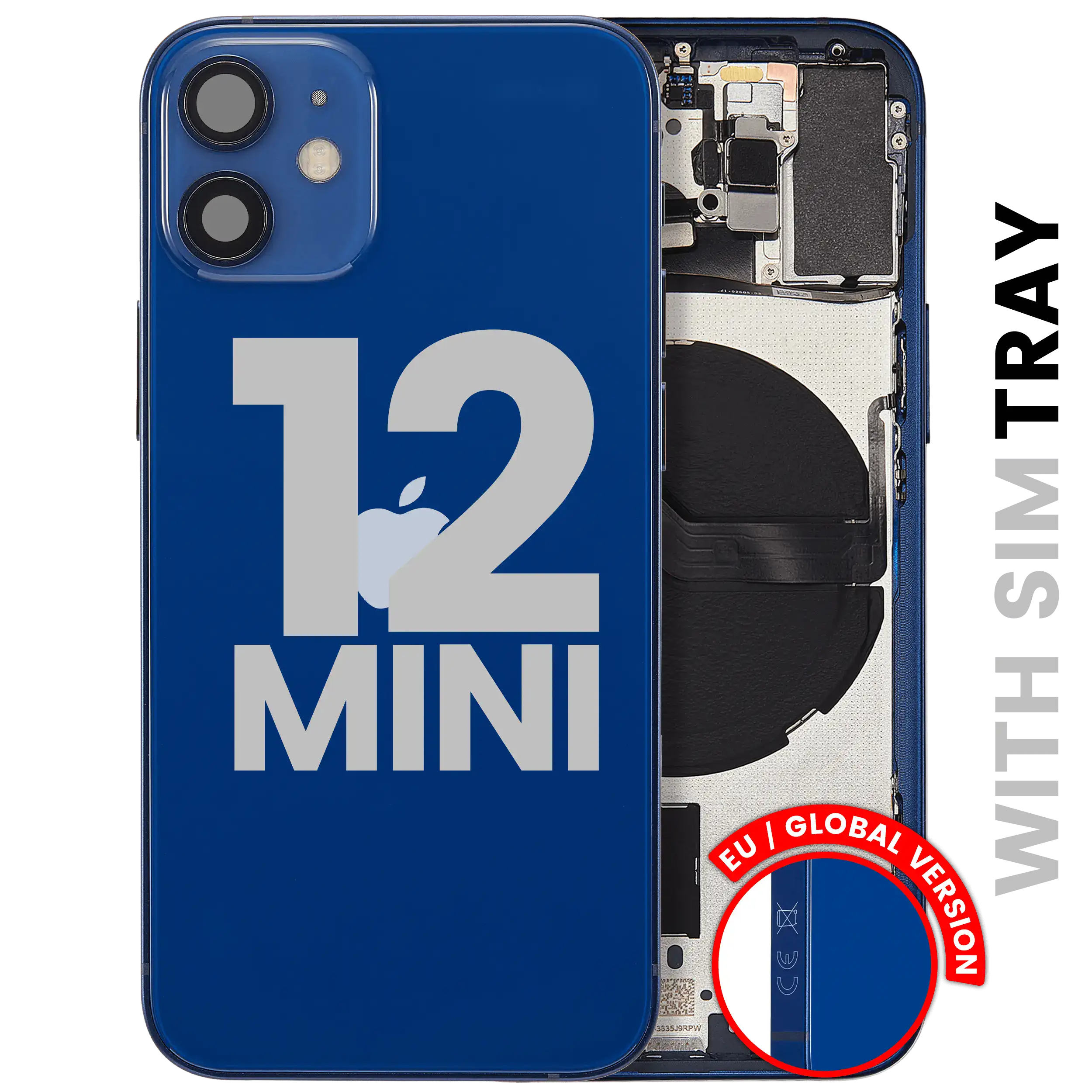 Châssis arrière avec petites pièces pour iPhone 12 Mini (version UE / globale) (Original d'occasion · grade B)