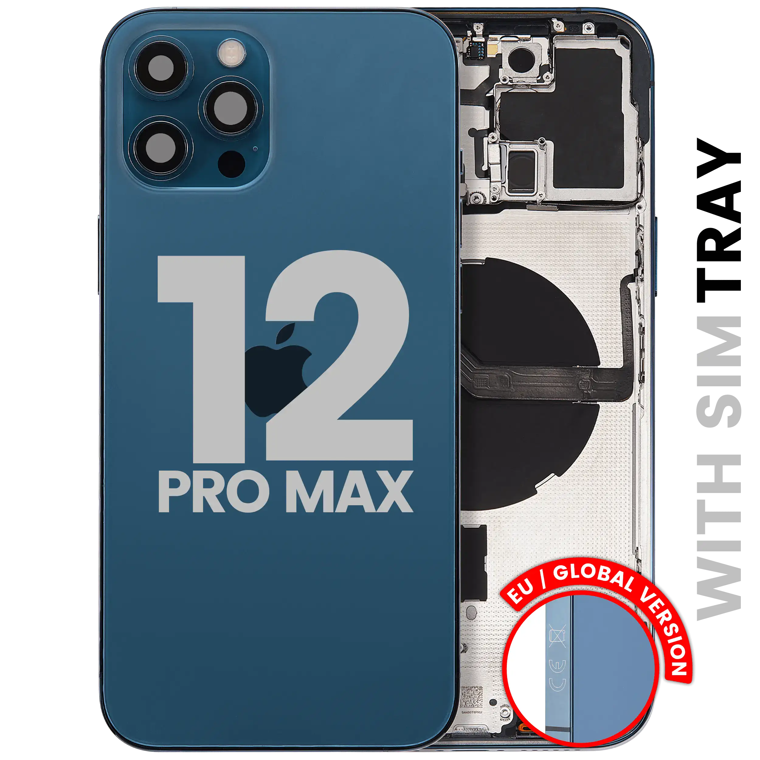 Châssis arrière avec petites pièces pour iPhone 12 Pro Max (version UE / globale) (Original d'occasion · grade B)