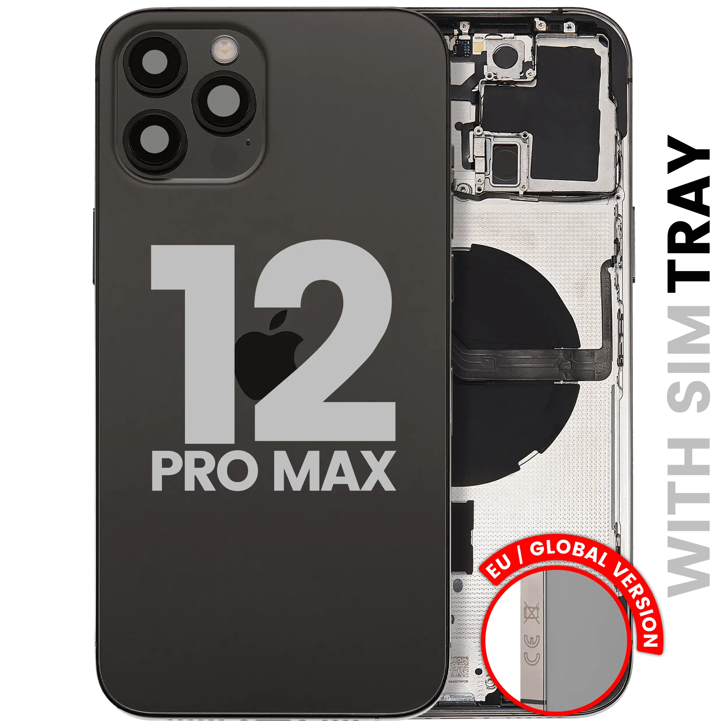 Carcasa trasera con piezas pequeñas para iPhone 12 Pro Max (versión UE / global) (Original usada · grado B)