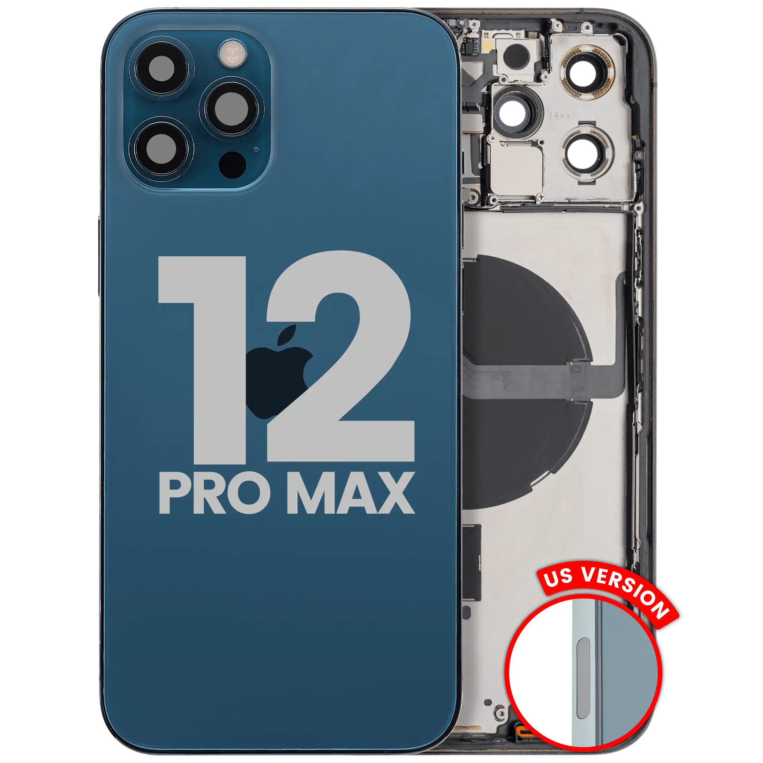 Scocca posteriore con piccole parti per iPhone 12 Pro Max (Versione US) (Originale usato · grado A)