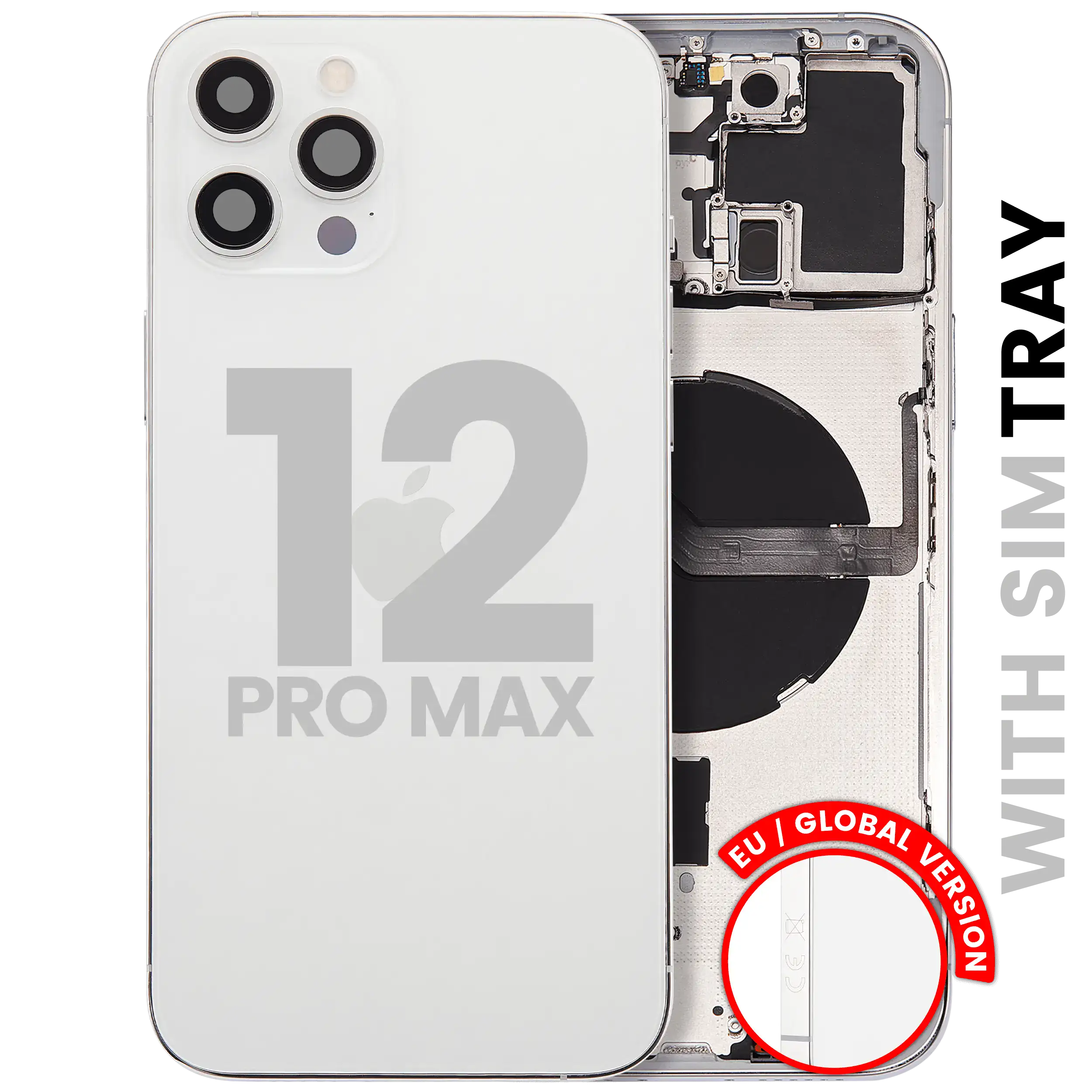 Châssis arrière avec petites pièces pour iPhone 12 Pro Max (version UE / globale) (Original d'occasion · grade A)