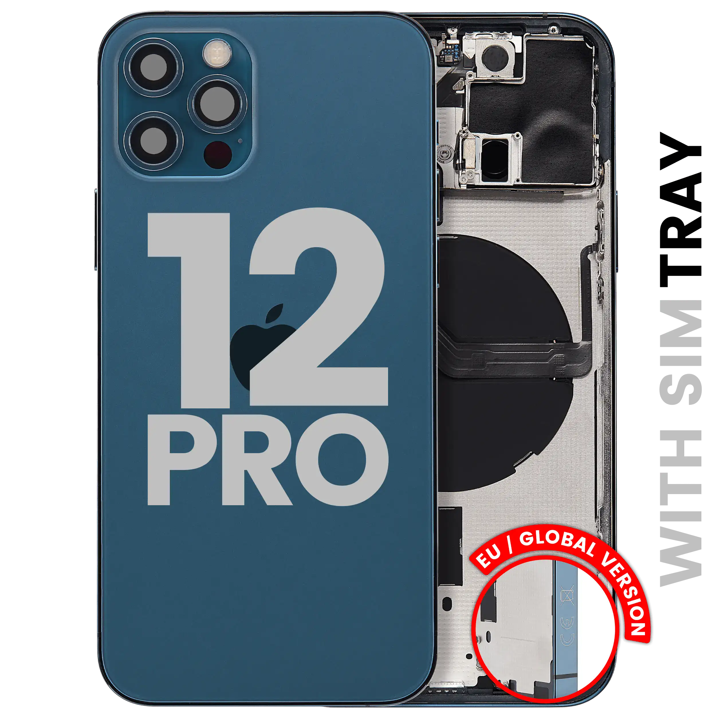 Rückgehäuse mit Kleinteilen für iPhone 12 Pro (EU- / Global-Version) (Original gebraucht · Zustand B)
