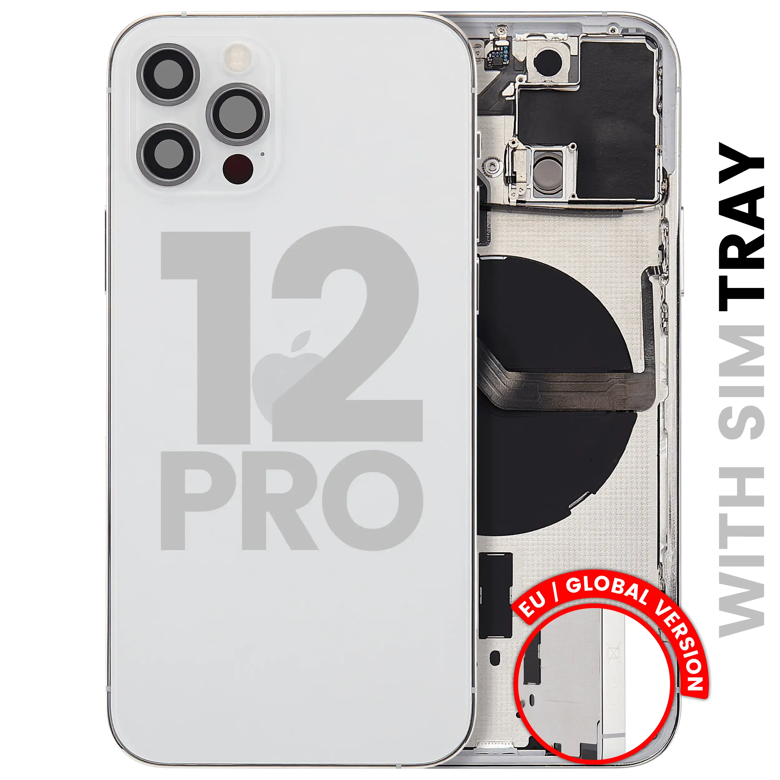 Rückgehäuse mit Kleinteilen für iPhone 12 Pro (EU- / Global-Version) (Original gebraucht · Zustand A)