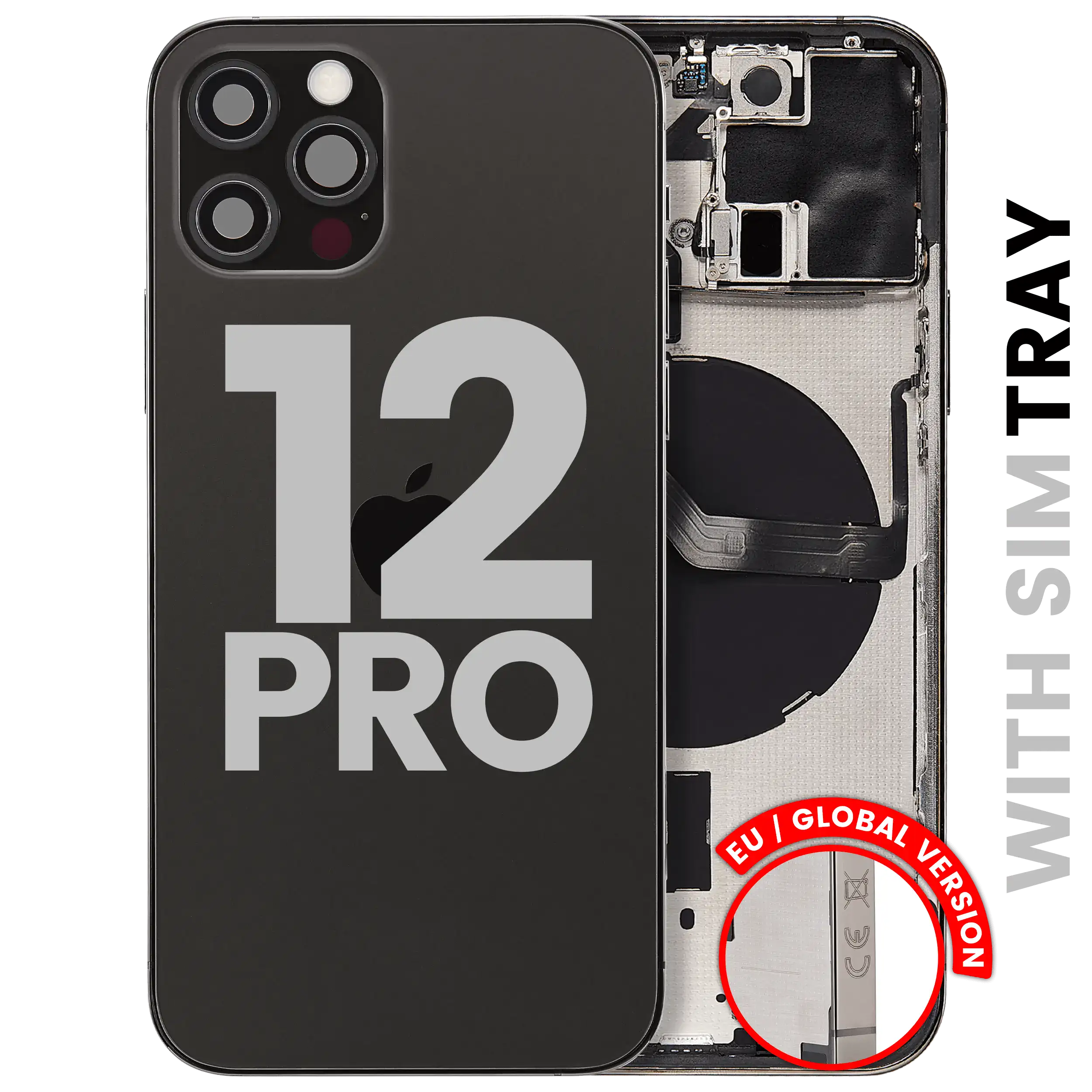 Châssis arrière avec petites pièces pour iPhone 12 Pro (version UE / globale) (Original d'occasion · grade C)