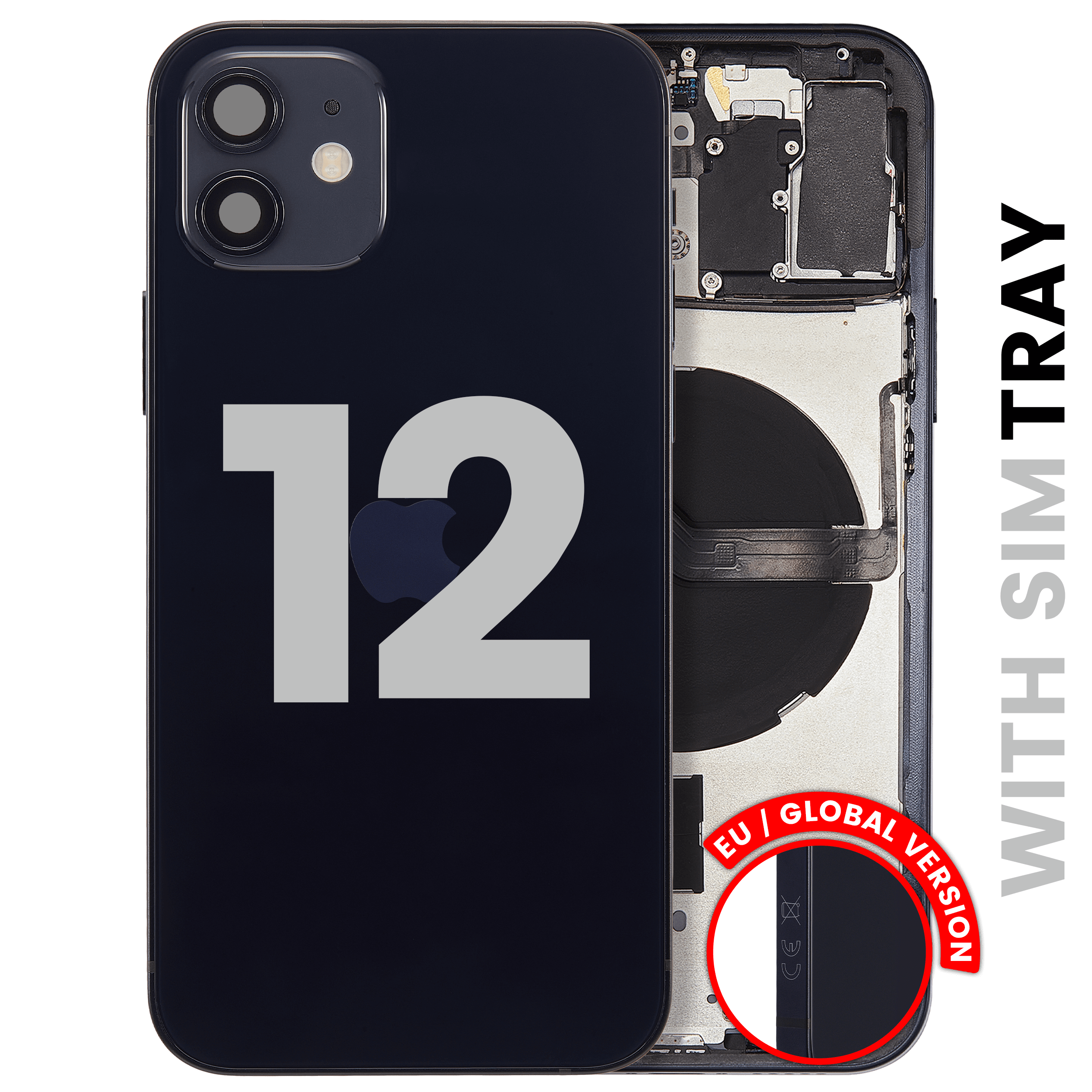 Rückgehäuse mit Kleinteilen für iPhone 12 (EU- / Global-Version) (Original gebraucht · Zustand C)
