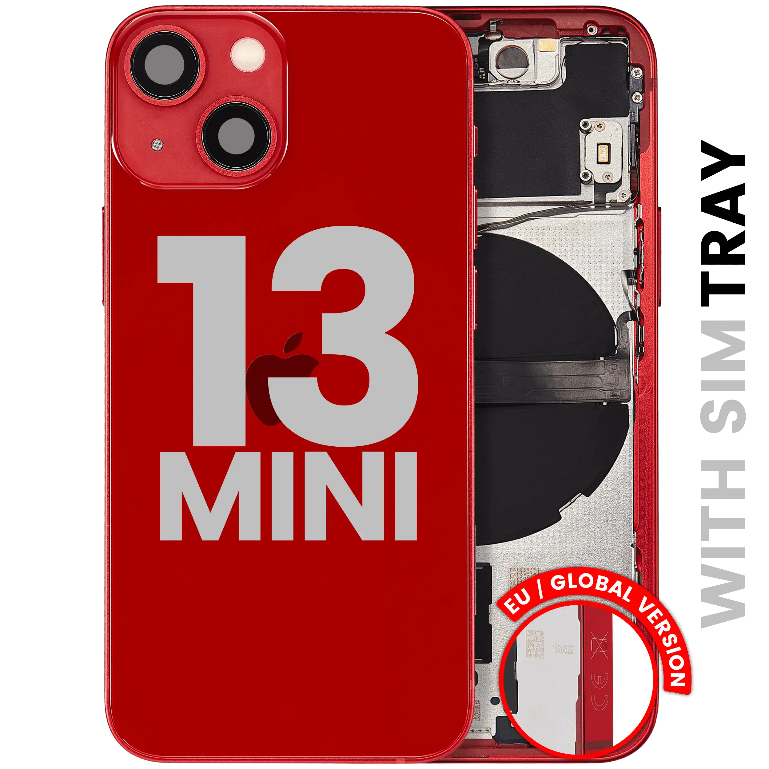 Scocca posteriore con piccole parti per iPhone 13 Mini (Versione UE / globale) (Originale usato · grado B)