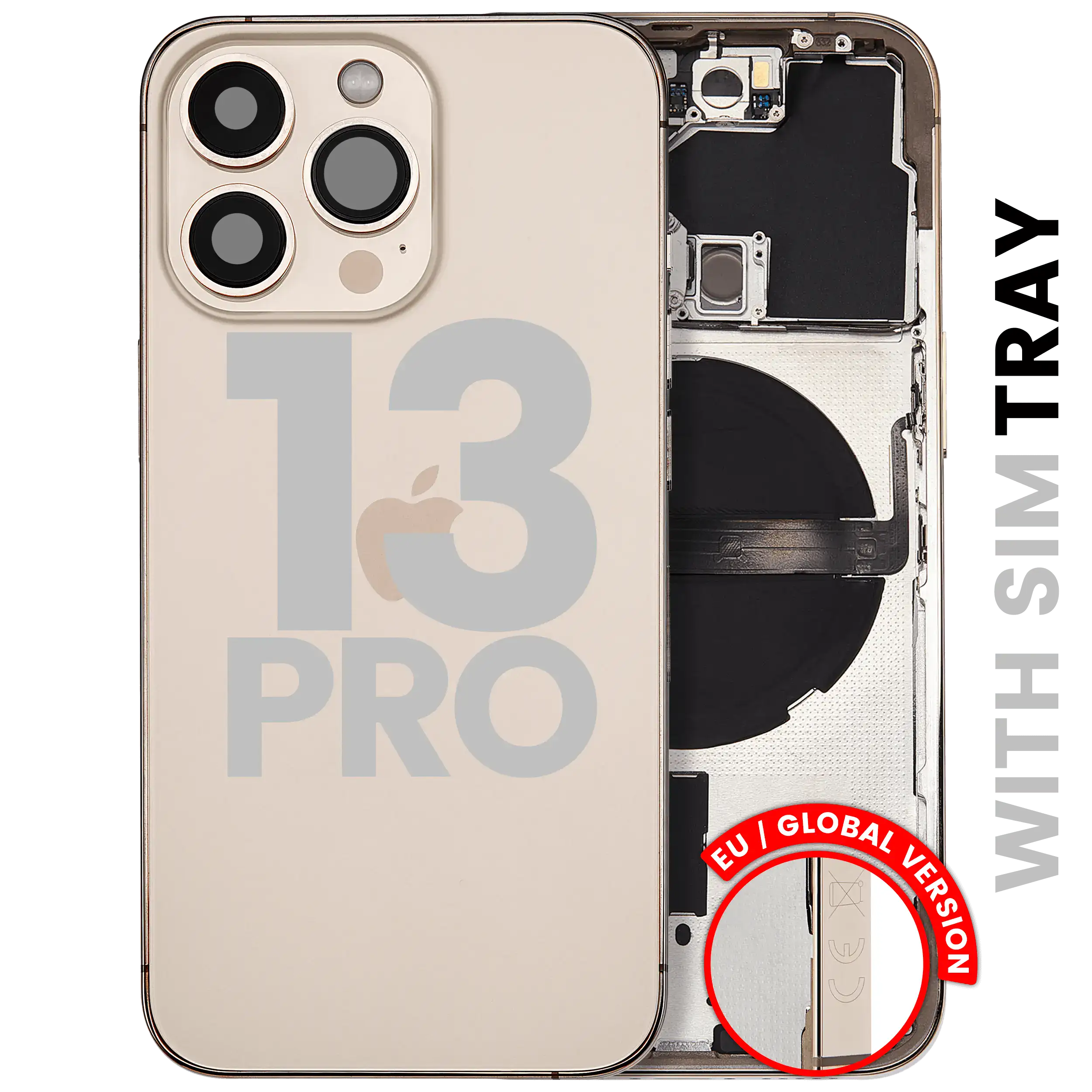 Châssis arrière avec petites pièces pour iPhone 13 Pro (version UE / globale) (Original d'occasion · grade A)