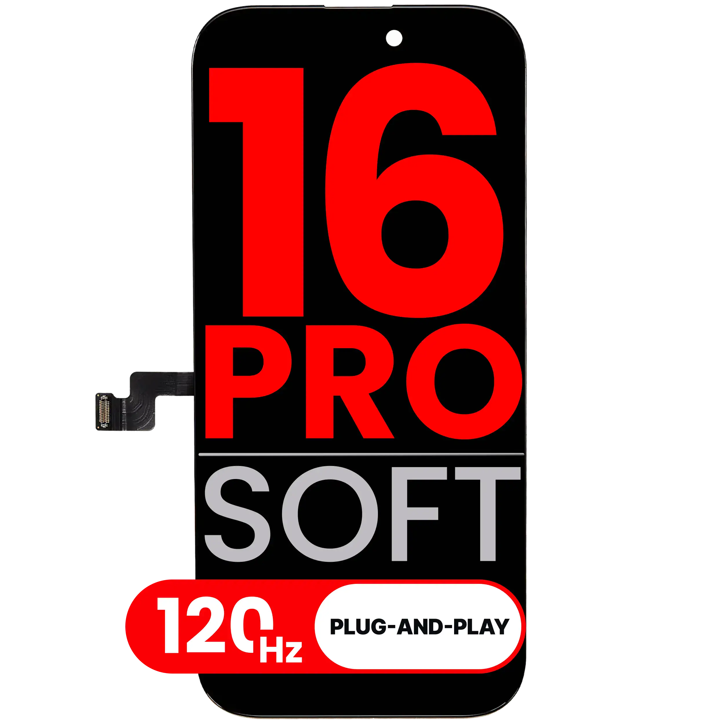 Écran OLED pour iPhone 16 Pro (Compatible Plus · Soft 3.0) (120 Hz)