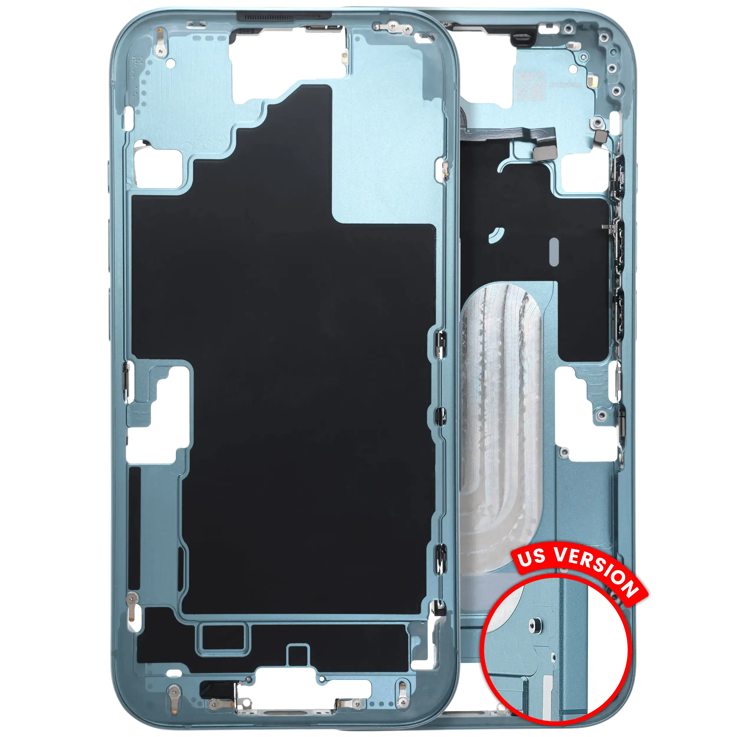 Chasis (marco intermedio) con pequeño Parts para iPhone 16 (versión EE. UU.) (Original usada · grado B)