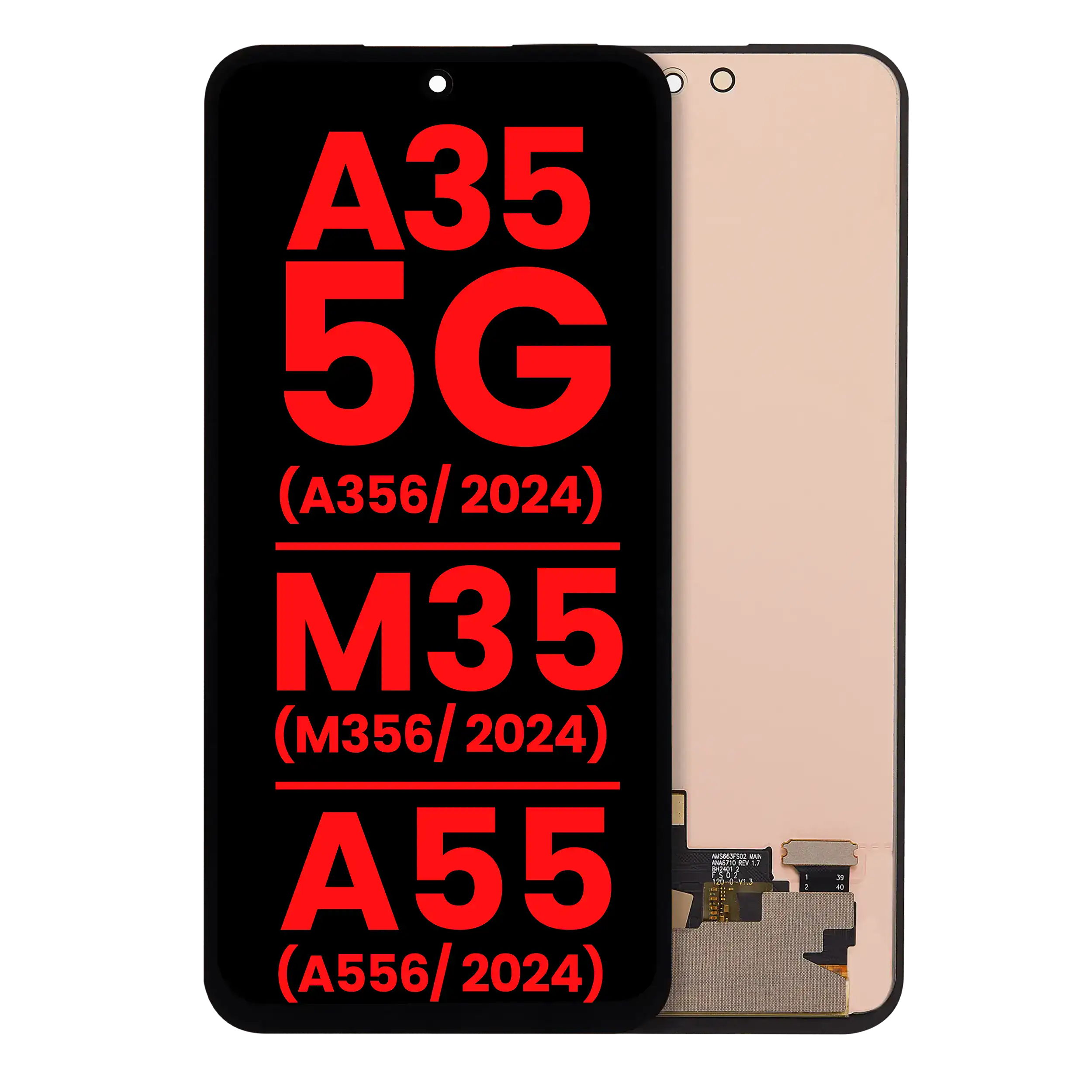 Écran OLED sans cadre pour Samsung Galaxy A35 5G (A356 / 2024) / M35 (M356 / 2024) / A55 (A556 / 2024) (Compatible Plus)