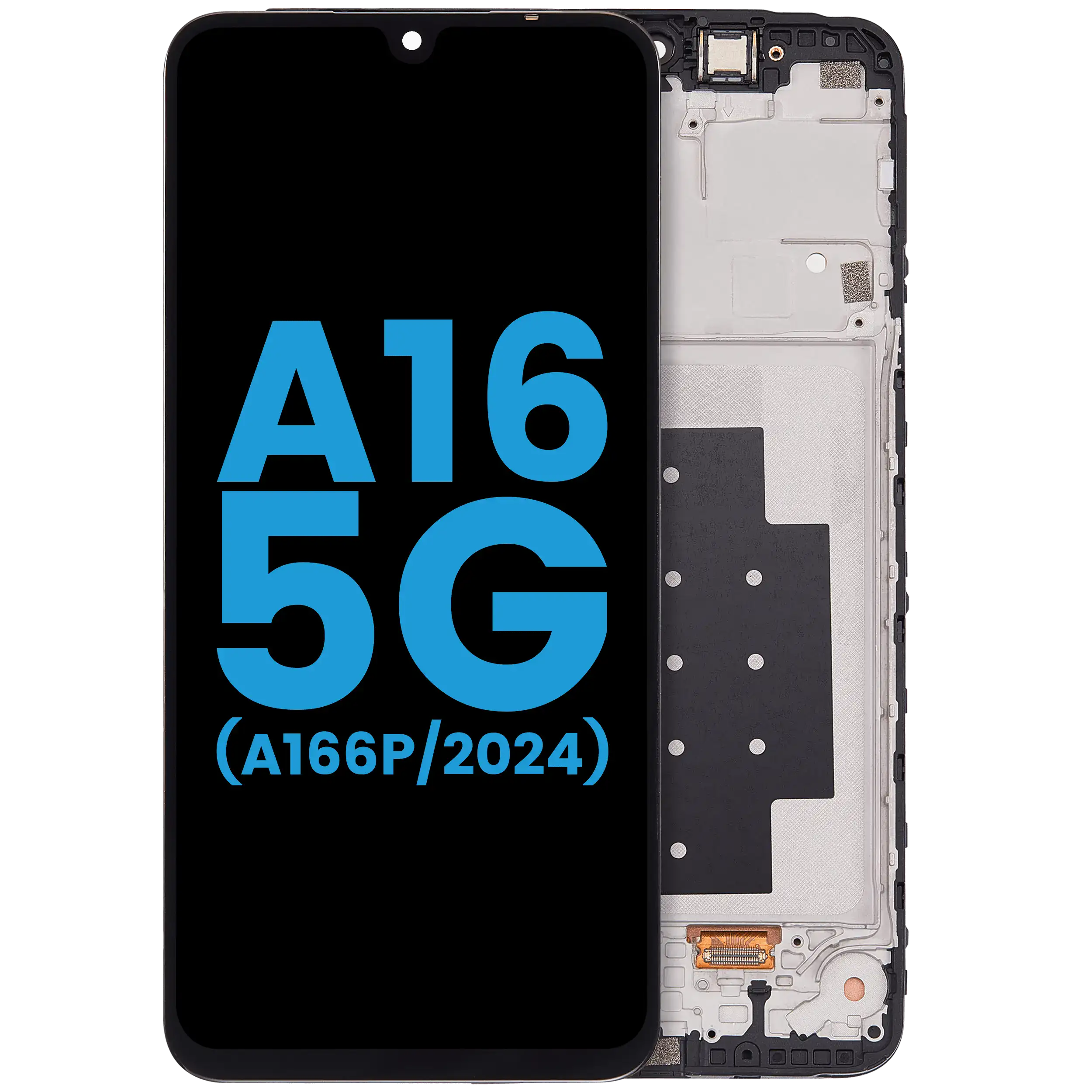 Écran LCD avec cadre pour Samsung Galaxy A16 5G (A166P / 2024) (International Dual SIM) (Compatible · Incell)