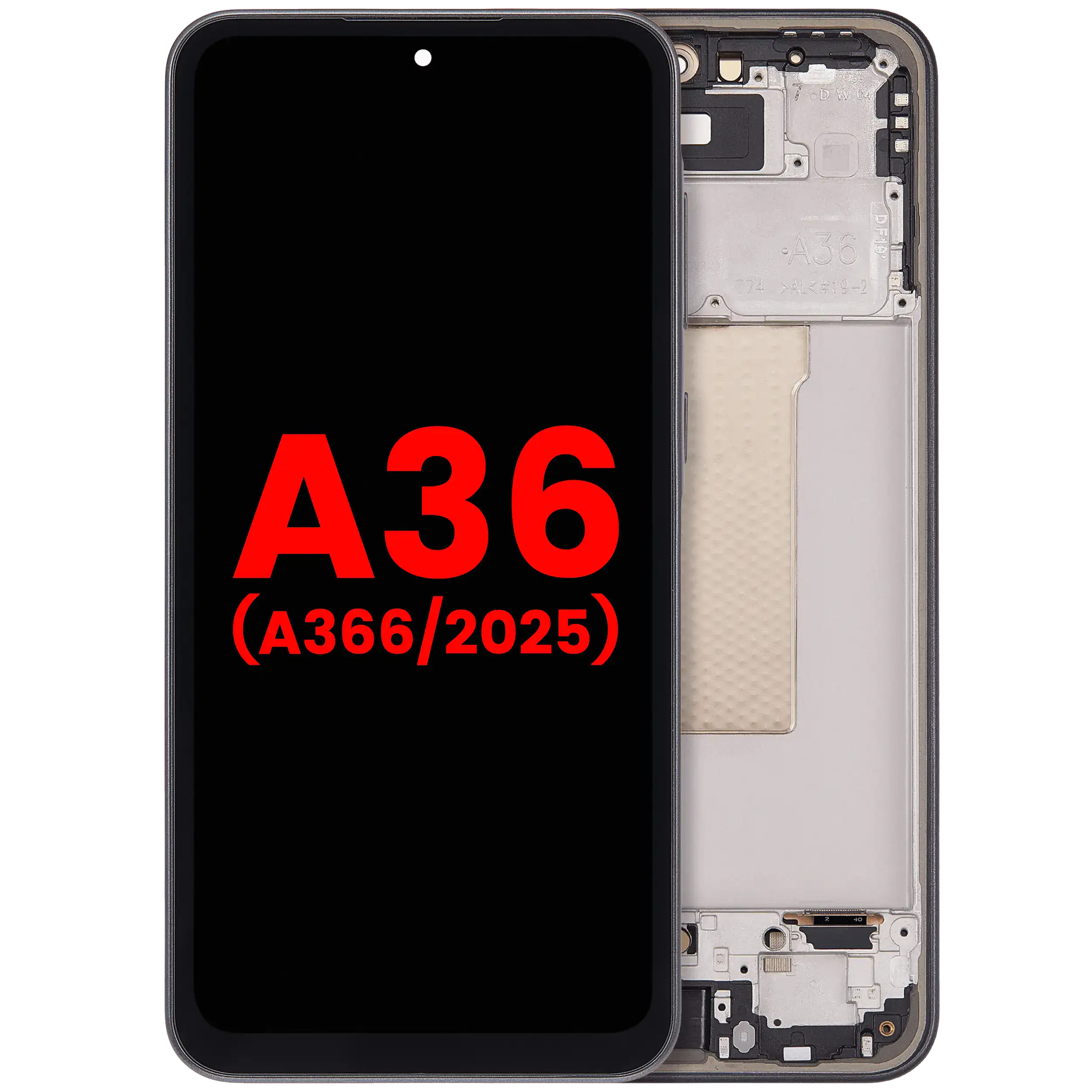 Écran OLED avec cadre pour Samsung Galaxy A36 5G (A366 / 2025) (Compatible Plus)