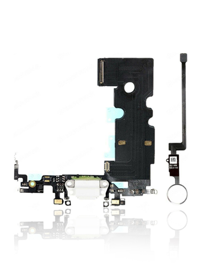 Bouton home Solution avec Connecteur de charge pour iPhone 8 Plus (Argent) (version 2)