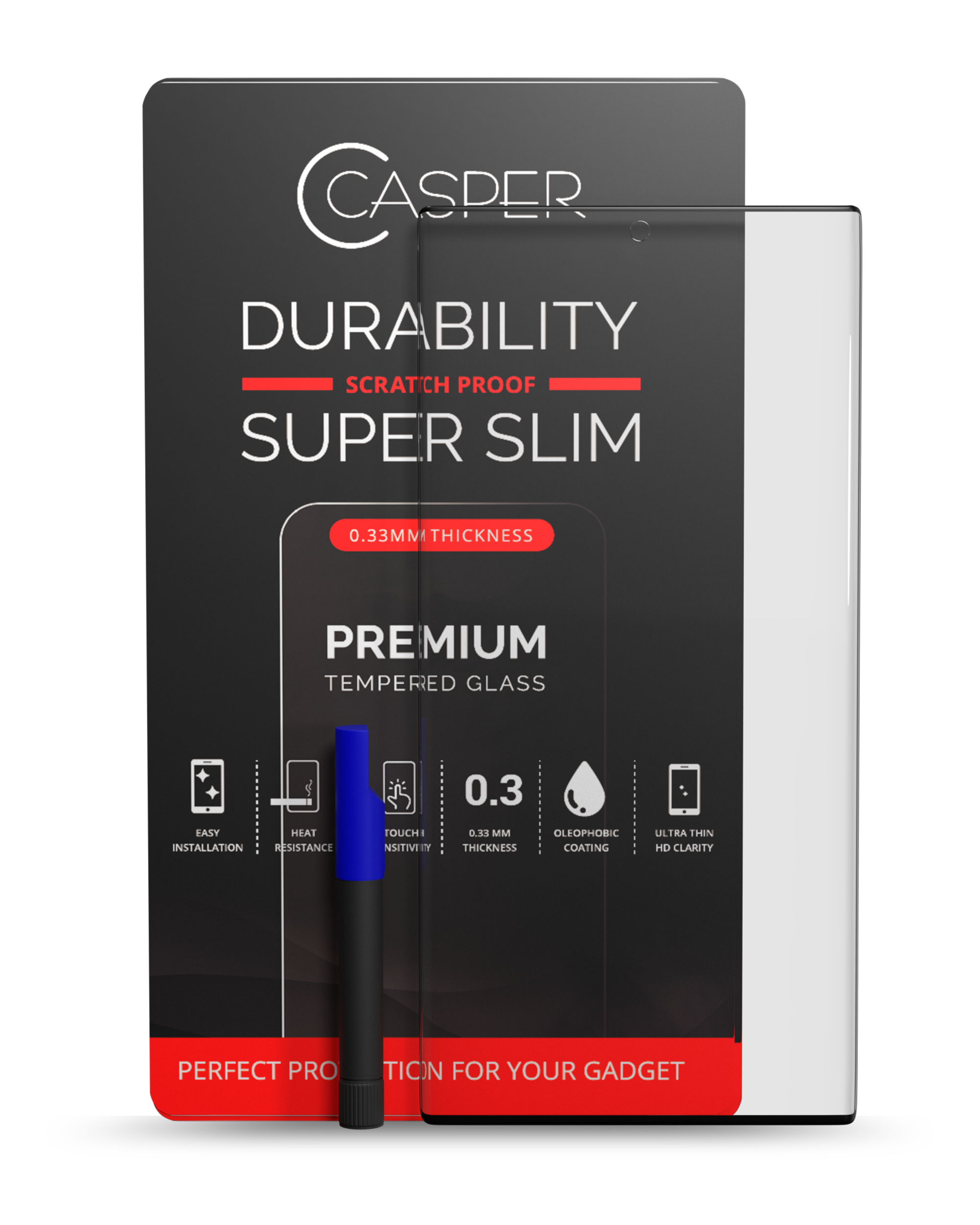 Casper UV Panzerglas mit Kleber für Samsung Galaxy S23 Ultra (Case Friendly) (Retail Packaging)