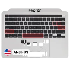 Top Case with Keyboard (ANSI US) For MacBook Pro 13" A2289 (2020) (OEM New) (Silver)