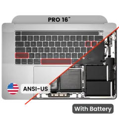 Top case con batería y teclado (teclado ANSI EE. UU.) para MacBook Pro 16" A2141 (2019) (OEM New)
