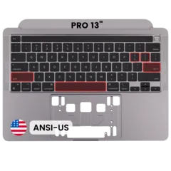 Top case con teclado (teclado ANSI EE. UU.) para MacBook Pro 13" A2338 (2020)