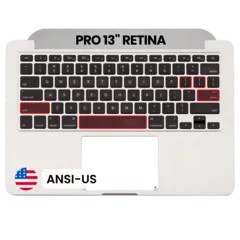 Top Case with Keyboard (ANSI US) For MacBook Pro 13" A1502 (2015) (Used OEM Pull: Grade A)