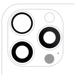 Lente de la cámara trasera (solo cristal) con adhesivo para iPhone 15 Pro Max (juego de 3) (Compatible Plus)