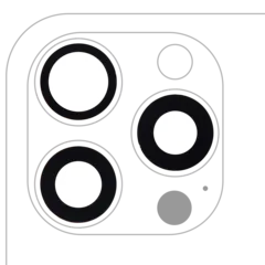 Lente de la cámara trasera (solo cristal) con adhesivo para iPhone 15 Pro Max (juego de 3) (Real Sapphire) (Premium) (pack de 10)