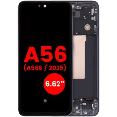 OLED Assembly With Frame For Samsung Galaxy A56 5G (A566 / 2025) (6.62") (Aftermarket Plus) (Graphite)