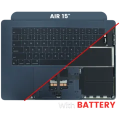 Top Case with Battery and Keyboard (ANSI US) For MacBook Air 15" A2941 (2023) (Used OEM Pull: Grade A) (Midnight)