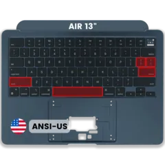 Topcase mit Tastatur (ANSI US-Layout) für MacBook Air 13" A3113 (2024) (Original gebraucht · Zustand A)