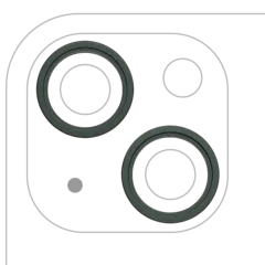 Aro embellecedor de la cámara trasera (solo) para iPhone 13 / 13 Mini (juego de 2)