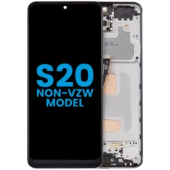 Pantalla LCD con marco (sin lector de huella) para Samsung Galaxy S20 (Non-Verizon 5G UW Frame) (Compatible · Incell)