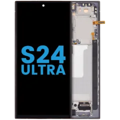 LCD Assembly With Frame (Without FingerPrint Sensor) For Samsung Galaxy S24 Ultra 5G (Aftermarket: Incell) (Titanium Black)