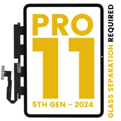 Painel tátil (digitalizador) para iPad Pro 11" 5th Gen (2024) (OCA Pre-Installed & vidro Separation necessário) (Premium)