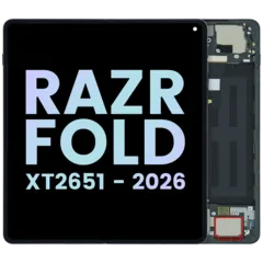 Complete OLED Pantalla completa para Motorola Razr Fold (XT2651 / 2026) (Original OEM) (Blackened Azul)