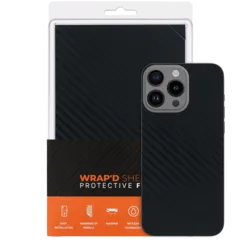Wrapd Back Skin - Carbon Fiber (Negro) (pack de 5)