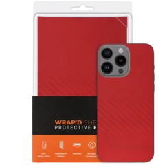 Wrapd Back Skin - Carbon Fiber (Rojo) (pack de 5)