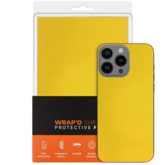 Wrapd Back Skin - Carbon Fiber (Yellow) (5 Pack)