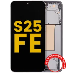 Display OLED con telaio per Samsung Galaxy S25 FE 5G (Versione US e internazionale) (Ricondizionato) (Jetblack)