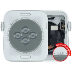 Housing Assembly Compatible For Watch Series 3 (38MM) (Used OEM Pull: Grade A) (Cellular Version) (Aluminum / Silver)